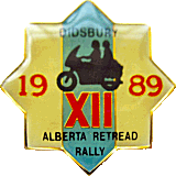 Alberta Retread motorcycle rally badge from Jean-Francois Helias