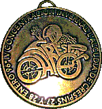 Alcudia de Crespins motorcycle rally badge from Jean-Francois Helias