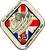 All British (Oz) motorcycle rally badge from Jean-Francois Helias
