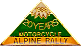 Alpine motorcycle rally badge from Jean-Francois Helias