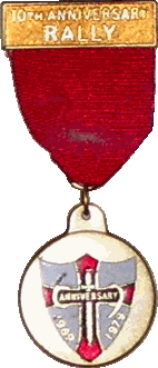 Anniversary motorcycle rally badge