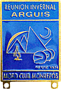 Arguis motorcycle rally badge from Jean-Francois Helias