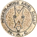 Ariel Nederland motorcycle rally badge from Jean-Francois Helias
