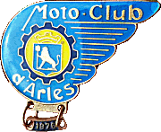 Arles motorcycle rally badge from Jean-Francois Helias