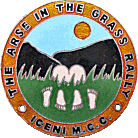 Arse In The Grass motorcycle rally badge from Jean-Francois Helias
