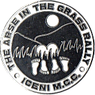 Arse In The Grass motorcycle rally badge from Phil Drackley