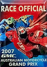 Australian GP motorcycle race badge from Jean-Francois Helias