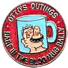 Barf In The Bloo Mug motorcycle rally badge from Ted Trett