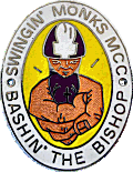 Bashin The Bishop motorcycle rally badge