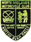 Notted Bear motorcycle rally badge from Graham Mills