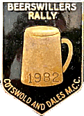 Beer Swillers motorcycle rally badge from Jean-Francois Helias