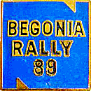 Begonia motorcycle rally badge from Jean-Francois Helias