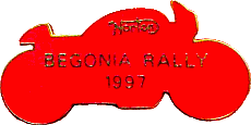 Begonia motorcycle rally badge from Jean-Francois Helias