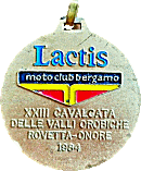 Bergamo motorcycle rally badge from Jean-Francois Helias