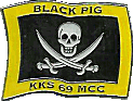 Black Pig motorcycle rally badge from Stefan Gats