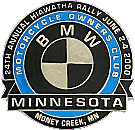 BMW Hiawatha motorcycle rally badge from Jean-Francois Helias