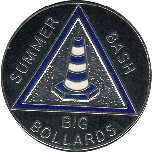 Big Bollards Summer Bash motorcycle rally badge from Lone Wolf