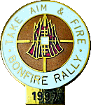Bonfire motorcycle rally badge from Jean-Francois Helias