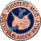 Bosted Bladder motorcycle rally badge from Nigel Woodthorpe