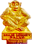 Brass Monkey motorcycle rally badge from Jean-Francois Helias