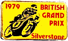British GP motorcycle race badge from Jean-Francois Helias