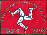 BSA OC International motorcycle rally badge from Jean-Francois Helias
