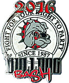 Bulldog Bash motorcycle rally badge from Jean-Francois Helias