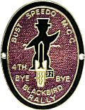 Bye Bye Blackbird motorcycle rally badge from Jean-Francois Helias