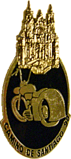 Camino de Santiago motorcycle rally badge from Ken Horwood