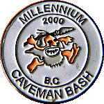 Caveman Bash motorcycle rally badge