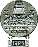 CCE-SNCF motorcycle rally badge from Jean-Francois Helias