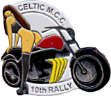 Celtic motorcycle rally badge from Scobie Foley