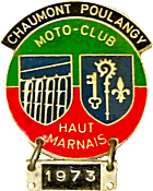 Chaumont Poulangy motorcycle rally badge from Jean-Francois Helias