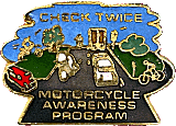 Check Twice Motorcycle Awareness Program motorcycle scheme badge from Jean-Francois Helias