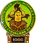 Chevaliers du Laoul motorcycle rally badge from Jean-Francois Helias