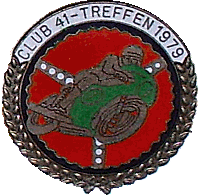 Club 41 motorcycle rally badge from Nigel Woodthorpe
