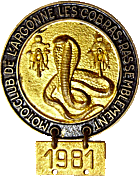 Cobras motorcycle rally badge from Jean-Francois Helias
