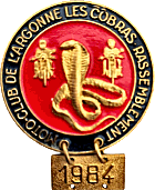 Cobras motorcycle rally badge from Jean-Francois Helias