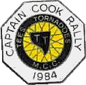 Captain Cook motorcycle rally badge from Ted Trett