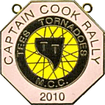 Captain Cook motorcycle rally badge
