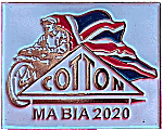 Cotton MA BIA motorcycle rally badge from Jean-Francois Helias
