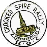 Crooked Spire  motorcycle rally badge from Ted Trett