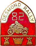 Desmond motorcycle rally badge from Jean-Francois Helias