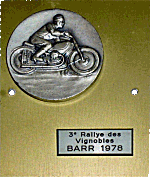 Vignobles Rallye des motorcycle rally badge from Jean-Francois Helias