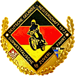 Deutsche Gelande Meisterschaft motorcycle rally badge from Jean-Francois Helias
