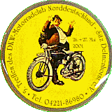 DKW Delmenhorst motorcycle rally badge from Jean-Francois Helias