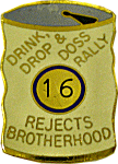 Drink Drop & Doss motorcycle rally badge