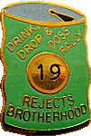 Drink Drop & Doss motorcycle rally badge