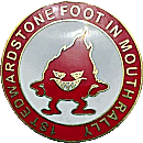 Edwardstone Foot In The Mouth motorcycle rally badge from Jean-Francois Helias