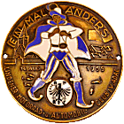 Ein mal Anders motorcycle rally badge from Jean-Francois Helias